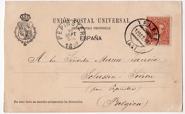 Subastan en Bélgica la postal más antigua de Toledo