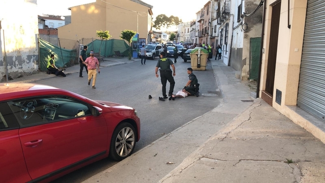 Momento de la detención en Borox