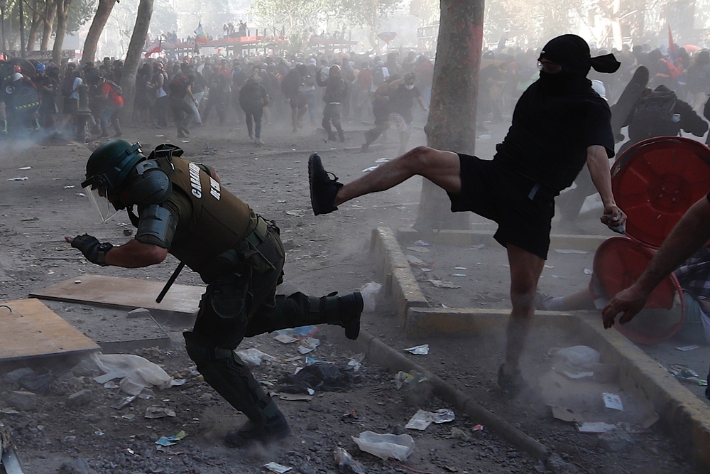 La última protesta en Chile dejó 849 detenidos y 46 heridos