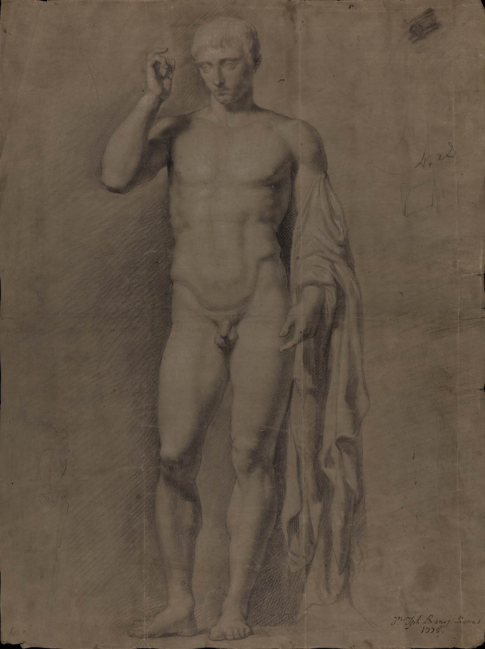 Francisco Javier Ramos y Albertos: Estudio de la escultura de Claudio Marcelo anteriormente llamado Germánico (sig. P-1230)
