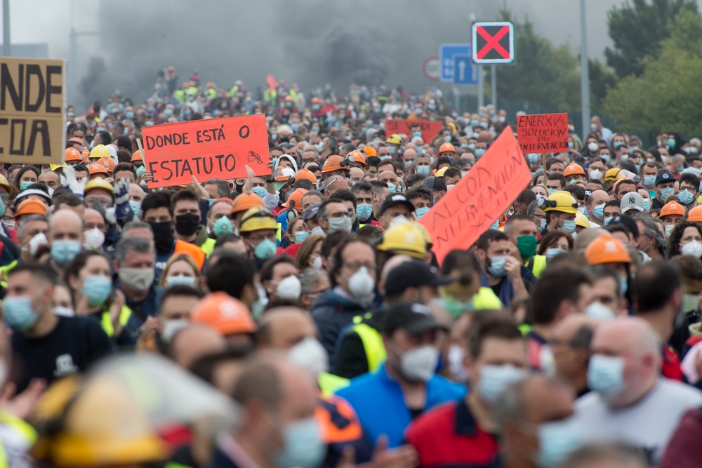 Manifestación del comité de empresa de Alcoa  / CARLOS CASTRO