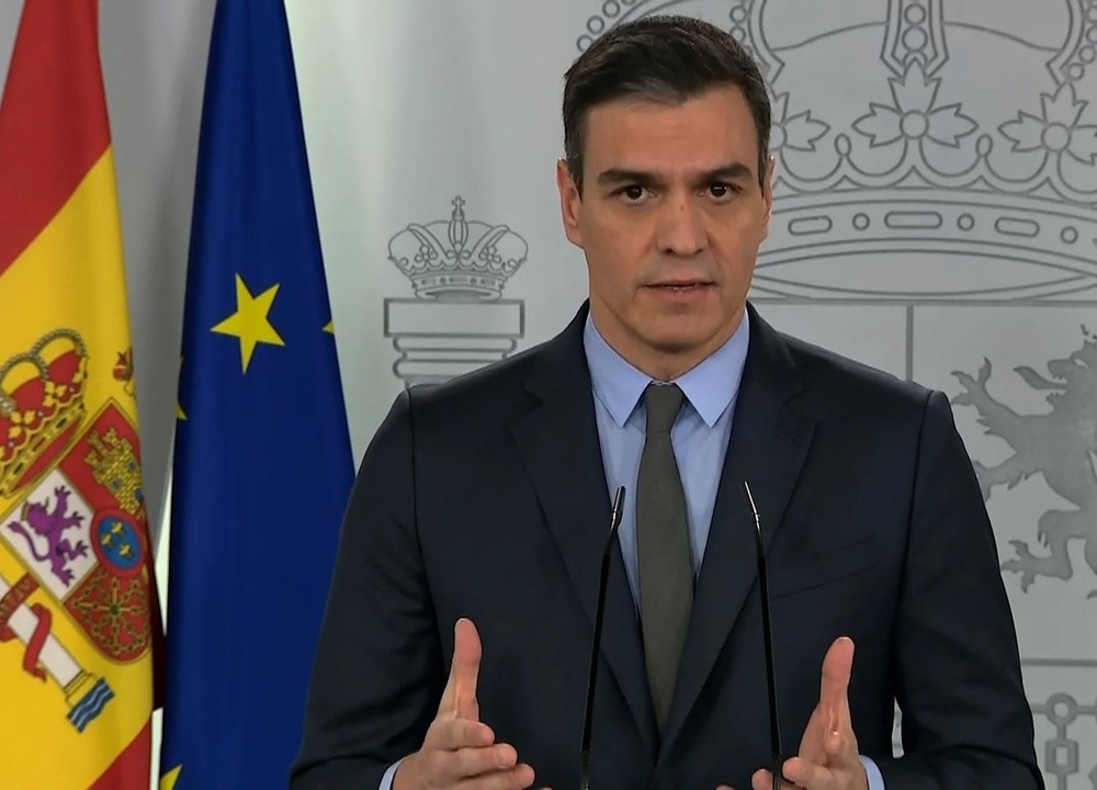 Sánchez anuncia la paralización de actividades no esenciales