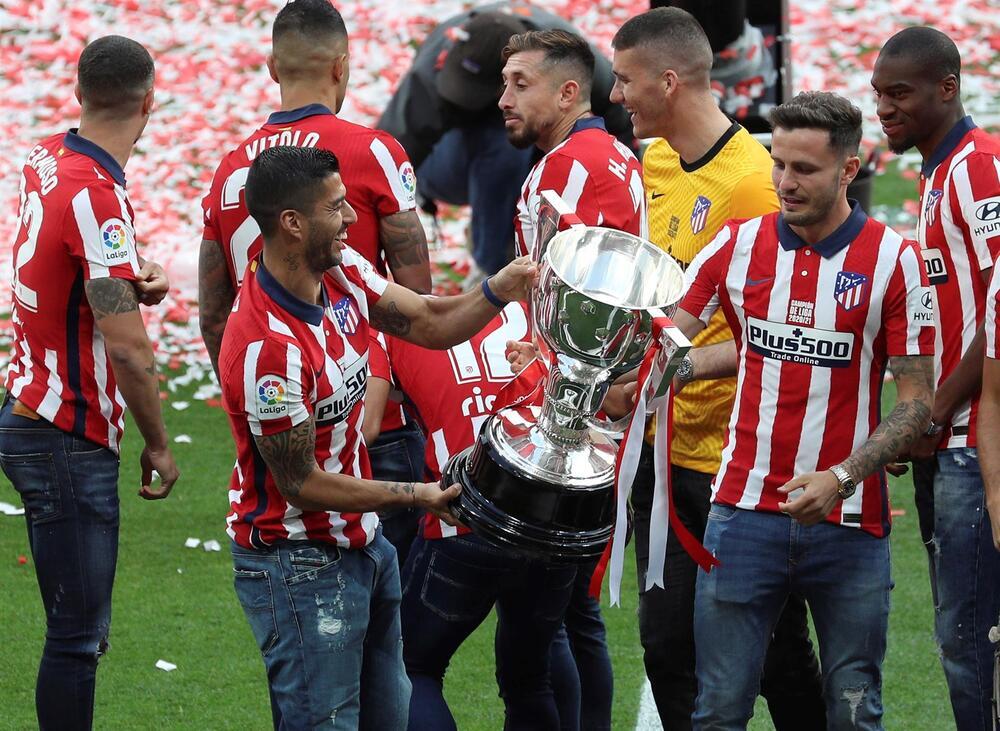 El Atlético celebra su Liga en el Metropolitano