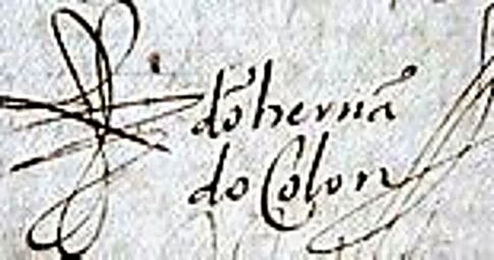Firma de Hernando de Colón