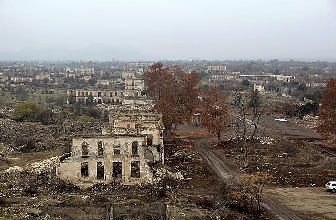 La localidad de Agdam quedó devastada tras la guerra y se le puso el sobrenombre de ‘Hiroshima del Cáucaso’.