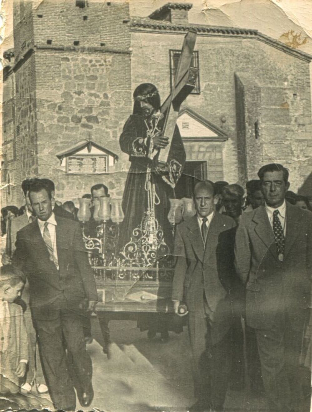 Procesión del Cristo de Chozas en el año 1958. 