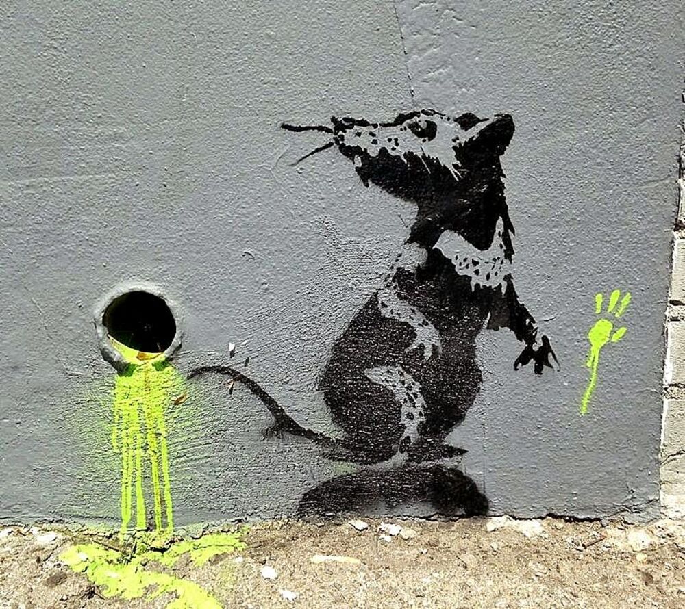 Las ratas son una constante en la obra de Banksy.