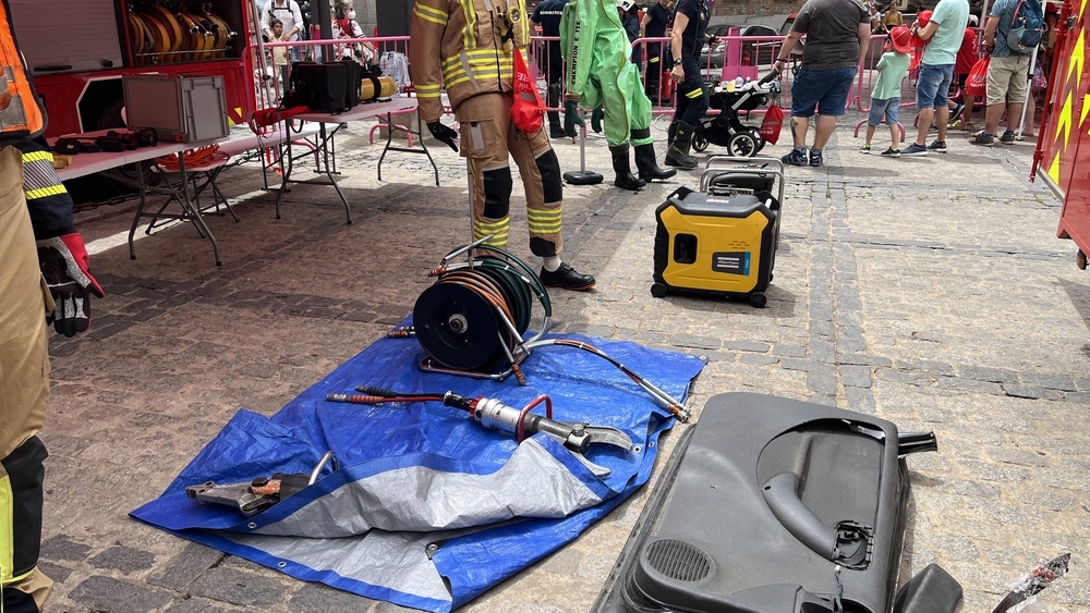 Herramientas utilizadas por los bomberos para la excarcelación de heridos en accidentes de tráfico.