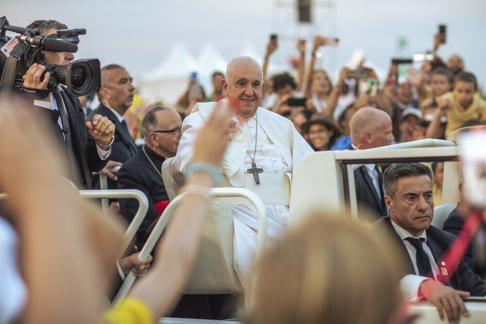 El Papa Francisco durante la JMJ de Lisboa 2023.