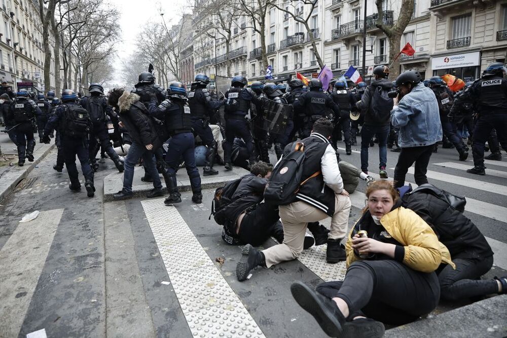Demonstrations against pension reform in France