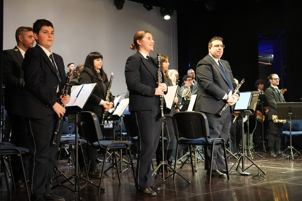 La banda municipal de música Santa Cecilia fue la encargada de inaugurar el auditorio.