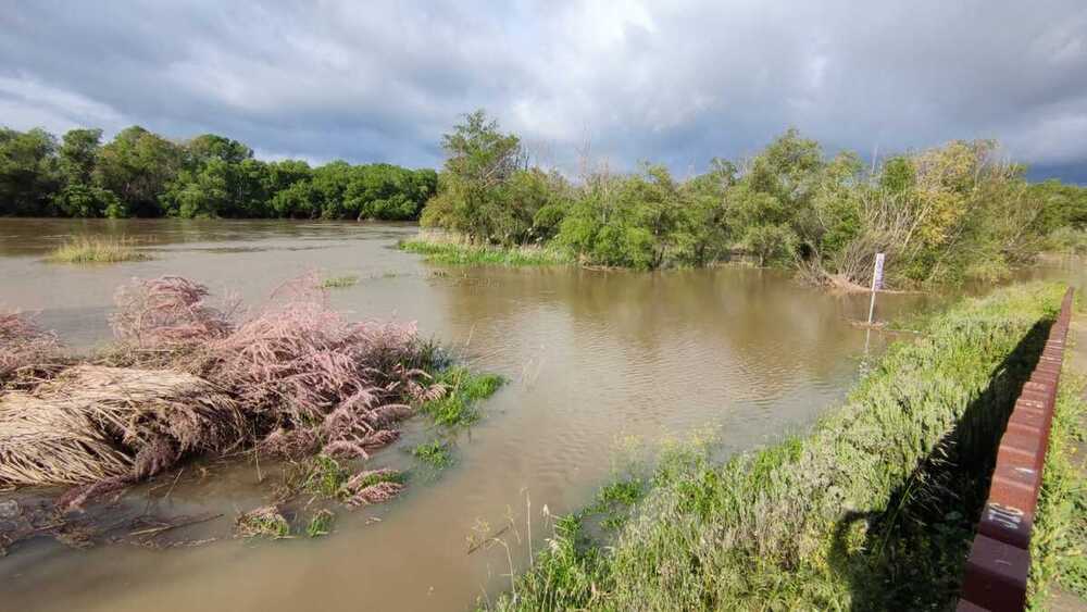 La lluvia cuadruplica el caudal del Tajo e inunda Los Arenales