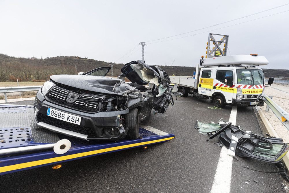 El coche implicado en el accidente.