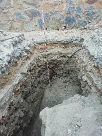 Hallado un muro romano en las obras de Nuncio Nuevo