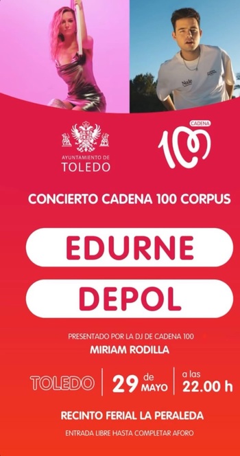 Edurne y Depol también estarán en los conciertos del Corpus