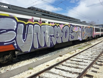 La 'factura' de los grafitis en trenes en CLM: 300.000 euros